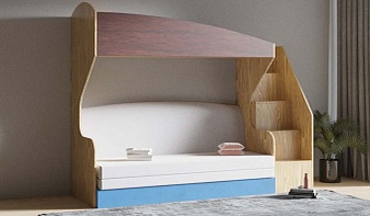Кровать-чердак с диваном Лесси 21 BMS по индивидуальным размерам