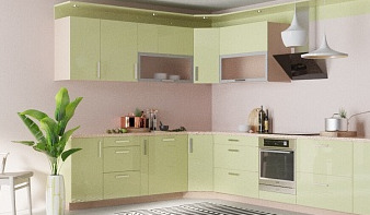 Кухня Ульяна-6 BMS зеленого цвета