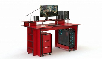 Геймерский стол Сириус-15 BMS красного цвета