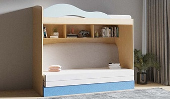 Кровать-чердак с диваном Мимоза 15 с рабочей зоной