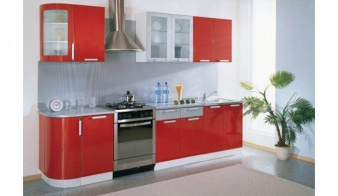 Кухня Классика 1 Г BMS красного цвета