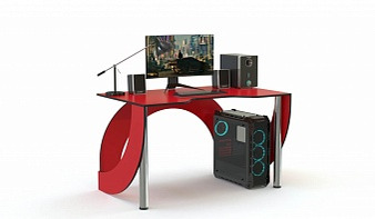 Геймерский стол Скилл тип 2 BMS красного цвета