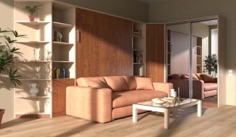 Вертикальная Шкаф-кровать с диваном Марио 37 BMS
