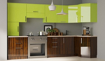 Кухня Маргарита 21 BMS зеленого цвета