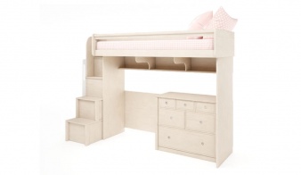 Детская кровать Медисон-2.10 с ящиком и комодом BMS в стиле прованс