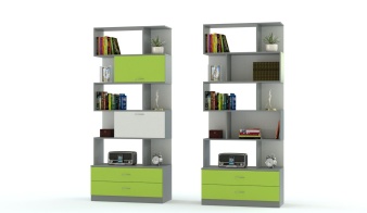 Глянцевый Стеллаж Квинта 5 BMS