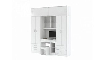 Шкаф со столом Марта 9 BMS белого цвета