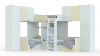 Детская кровать Троя 1 BMS со шкафом