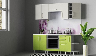Кухонный гарнитур Алиса 1.1 BMS зеленого цвета