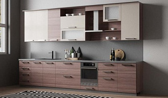 Кухонный гарнитур Трапеза 17 BMS коричневого цвета