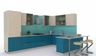 Кухня Натали-1 BMS в синих тонах