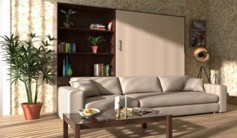 Вертикальная Шкаф-кровать с диваном Париж BMS