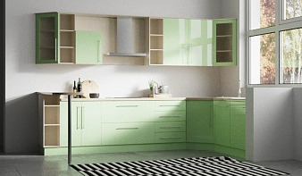 Кухня Весна BMS зеленого цвета