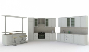 Кухня Айвор-5 BMS цвет белый