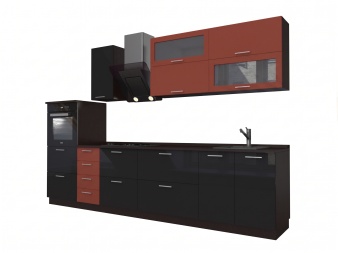 Кухня Премиум 5 BMS красного цвета