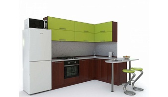 Кухня Битти-2 BMS зеленого цвета