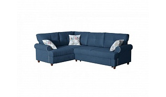 Угловой диван Мирта У BMS синего цвета