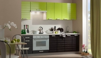 Кухня Виктория-М BMS зеленого цвета