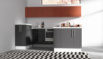 Кухня Кассиопея-5 BMS красного цвета