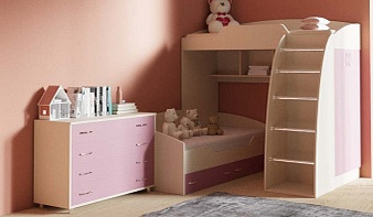 Детская кровать Вуди-15 BMS со шкафом