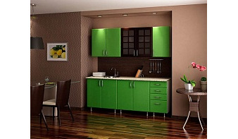 Кухня Эвкалипт BMS зеленого цвета