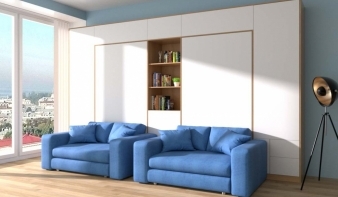 Шкаф-кровать с диваном Рубин Дуо BMS с 2 местами