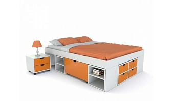 Кровать Ева-5 BMS 140х200 см с ящиками