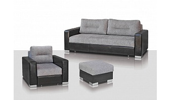 Прямой диван Бум Еврокнижка BMS тип - прямой, цвет - серый