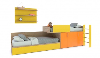 Оранжевая Детская кровать Мартин 18 BMS