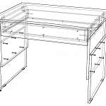 Чертеж Стол для ноутбука ТриА-1.1 BMS