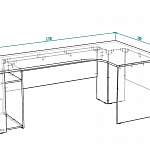 Чертеж Угловой стол Ханна-121 BMS