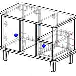 Чертеж Журнальный стол Абрис 10 BMS