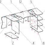Схема сборки Геймерский стол Камелот-2 BMS