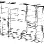Чертеж Мебельная стенка Венеция 9 BMS