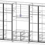 Чертеж Стенка со шкафом-купе Энни 4 BMS