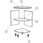 Схема сборки Торцевой радиусный кухонный стол Соло BMS
