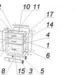 Схема сборки Шкаф нижний с 3-мя ящиками Канди BMS