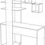 Чертеж Компьютерный стол Викинг-8-1 BMS