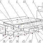 Схема сборки Кровать с 3 ящиками Римма BMS