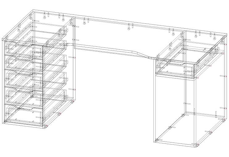 Игровой компьютерный стол Аскард (1600х700х700)
