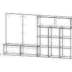 Чертеж Стенка для гостиной Максима Модель 10 BMS