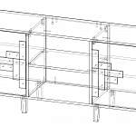 Чертеж Тумба под телевизор Анлер BMS