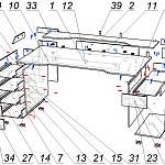 Схема сборки Геймерский стол Шторм 9 BMS