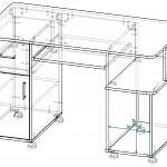 Схема сборки Стол письменный Соня 14 BMS