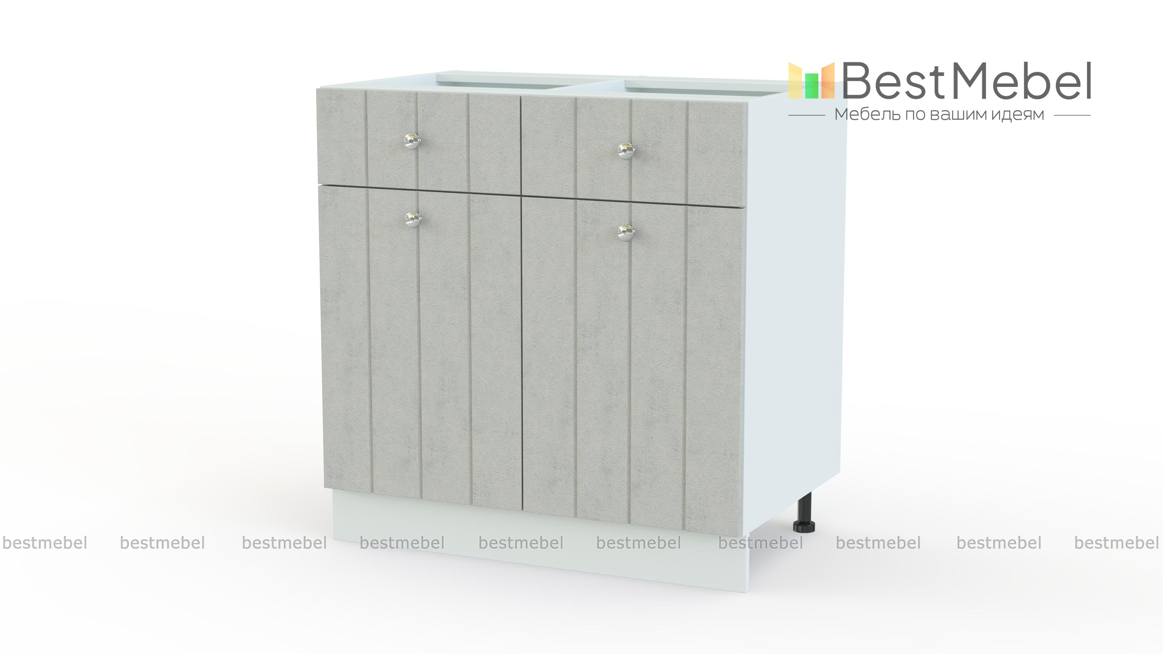 Шкаф нижний с 2-мя дверцами и 2-мя ящиками Прованс BMS - Фото