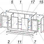 Схема сборки Комод-витрина Магнолия СВ-23 BMS