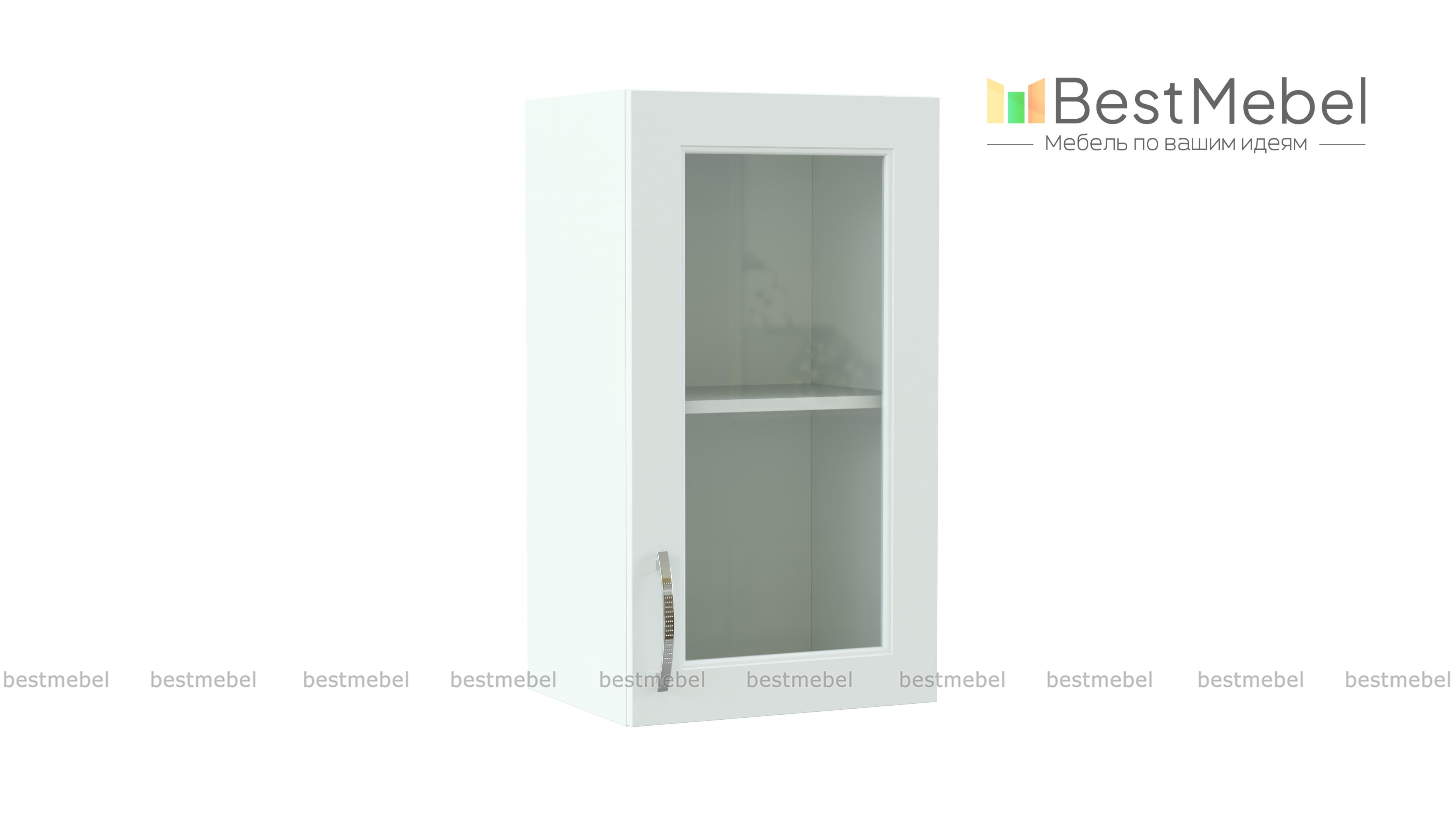 Шкаф навесной со стеклом Снежная королева BMS - Фото