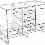 Чертеж Комод Ландыш 3 BMS