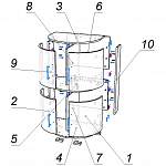 Схема сборки Комод радиусный Флер 16 BMS