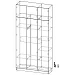 Шкаф распашной Ангард 30 (1200*2400*400)